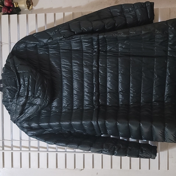 DKNY DONNA KARAN GREEN PACKABLE DOWN ANORAK JACKET - Picture 2 of 6